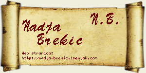 Nadja Brekić vizit kartica